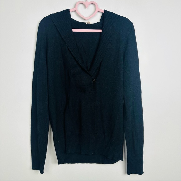 J. Crew Factory Sweaters - J. Crew Factory Women's Black V-Neck Wool Cashmere Sweater Size Medium